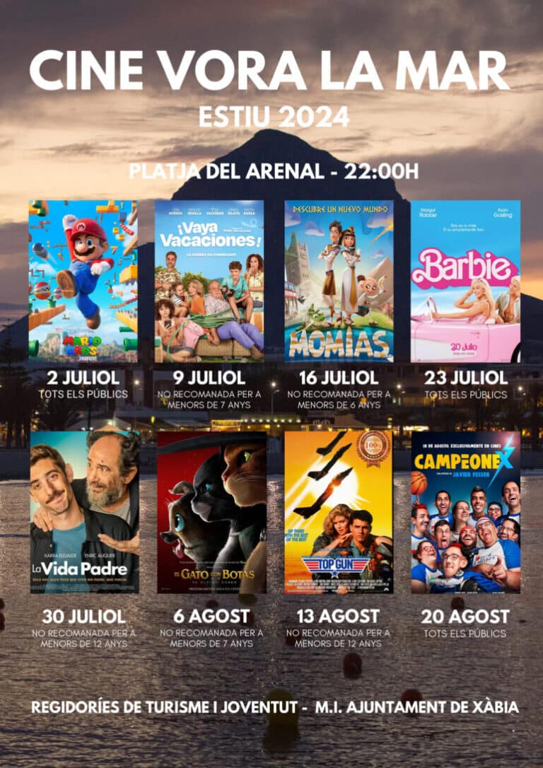 Cine en la Playa en Jávea – Verano 2024