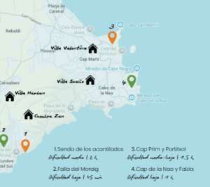 Rutas acantilados Jávea Benitachell